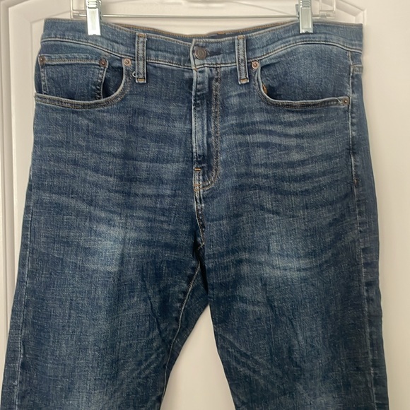 Lucky Brand 33/32 length denim jeans. Just like new, worn twice. Slim straight. - Picture 2 of 5